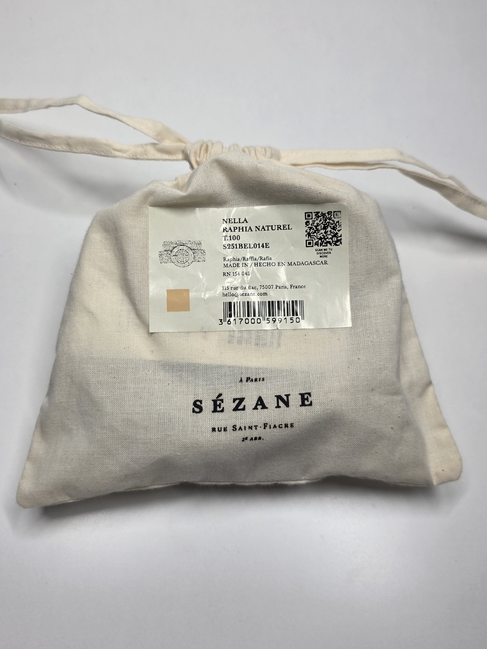 NWT SEZANE Nella Woven Raffia Belt in Natural - Picture 9 of 9